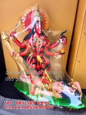 พระแม่กาลี-เหยียบพระศิวะ หน้าตัก 7" สูง 37 กว้าง 36 ซม.