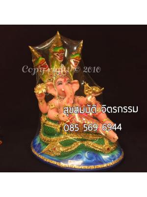 พระพิฆเนศ ประทับพญานาค 3 เศียร