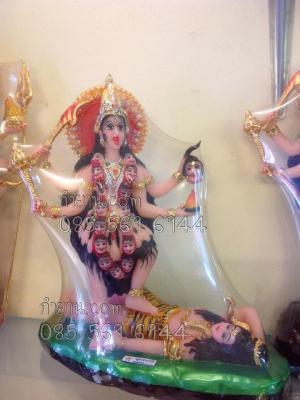 พระแม่กาลี-เหยียบพระศิวะ หน้าตัก 7" สูง 37 กว้าง 36 ซม.