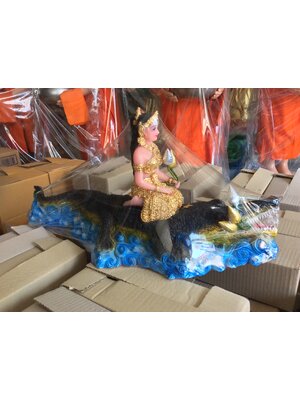 พระแม่คงคา นั่งปลา - จระเข้ 7"