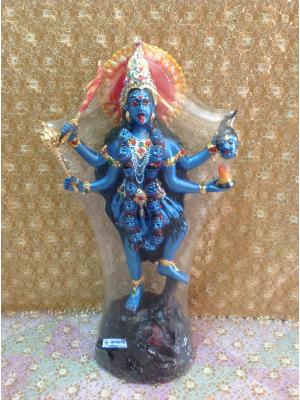 พระแม่กาลีเหยียบตอ 7" กายฟ้าสูง 37 กว้าง 36 ซม.