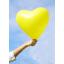 ลูกโป่งหัวใจ เนื้อสแตนดาร์ทสีเหลือง ไซส์ 12 นิ้ว แพ็คละ 10 ใบ (Heart Latex Balloon - Yellow Color 12")