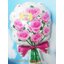 ลูกโป่งฟลอย์พิมพ์ลายทรง ช่อดอกไม้สีชมพู ไซส์ 18 นิ้ว - Pink Flower Bouquet Shape Foil Balloon / Item No.TL-E048