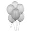 ลูกโป่งกลมเนื้อเมททัลลิก สีเงิน ไซส์ 12 นิ้ว แพ็คละ 10 ใบ (Metallic Silver Latex Balloons Size 12")