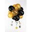 ลูกโป่งกลมเนื้อเมททัลิก สีดำ ไซส์ 9 นิ้ว แพ็คละ 10 ใบ (Round Balloons 9"- Metallic Black Color )