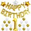 ลูกโป่งฟลอย์ข้อความ Happy Birthday สีทอง ติดกำแพง / Item No.TL-H007