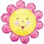 ลูกโป่งฟลอย์ Pink Flower หน้ายิ้ม ไซส์ Jumbo - Pink Flower Jumbo size Foil Balloon/ Item No.TL-A058