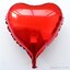 ลูกโป่งฟลอย์รูปหัวใจ สีแดง ไซส์ 18 นิ้ว - Heart Shape Balloon Red Color / No.TL-G011