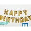 ลูกโป่งฟลอย์ข้อความ Happy Birthday สีทอง ติดกำแพง / Item No.TL-H007