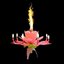 New! เทียนวันเกิดดอกไม้ มีเสียงเพลง-Music HBD Candle/ Item No. TL-N009