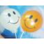 ลูกโป่งกลมพิมพ์ลายหน้ายิ้ม ไซส์ 12 นิ้ว แพ็คละ 10 ใบ สีส้ม(Round Balloons 12" - Printing Smiley latex balloons Orange color)