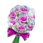 ลูกโป่งฟลอย์พิมพ์ลายทรง ช่อดอกไม้สีชมพู ไซส์ 18 นิ้ว - Pink Flower Bouquet Shape Foil Balloon / Item No.TL-E048