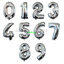 ลูกโป่งฟอยล์รูปตัวเลข 0 สีเงิน ไซส์เล็ก 14 นิ้ว - Number 0 Shape Foil Balloon Size 14" Silver Color