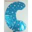 ลูกโป่งฟอยล์รูปตัวอักษร C สีฟ้าพิมพ์ลายดาว ไซส์เล็ก 14 นิ้ว - C Letter Shape Foil Balloon Size 14" Blue color printing Star