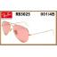 RB3025 (001/4B) กรอบสีทอง เลนส์สีชมพู