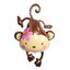 ลูกโป่งฟลอย์ ลิงน้อยทัดดอกไม้ ไซส์ใหญ่ - Monkey with Flower / Item No.TL-A135