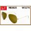 RB3025 (W3276) กรอบสีทอง เลนส์ปรอทสีทอง