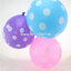ลูกโป่งกลมนำเข้าพิมพ์ลายจุด สีฟ้าอ่อน ไซส์ 12 นิ้ว แพ็คละ 10 ใบ ( Polka Dot Printing Balloon - Light Blue Color )