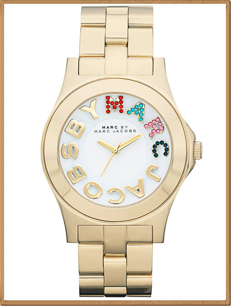 Marc Jacobs Gold Rivera White Dial Ladies Watch