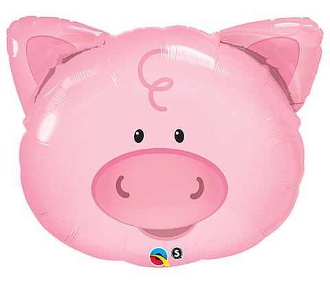ลูกโป่งฟลอย์ หน้าหมู - Pig Face Foil Balloon / Item No. TL-B046