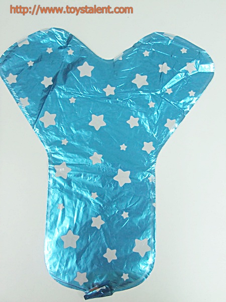 ลูกโป่งฟอยล์รูปตัวอักษร Y สีฟ้าพิมพ์ลายดาว ไซส์เล็ก 14 นิ้ว - Y Letter Shape Foil Balloon Size 14" Blue color printing Star