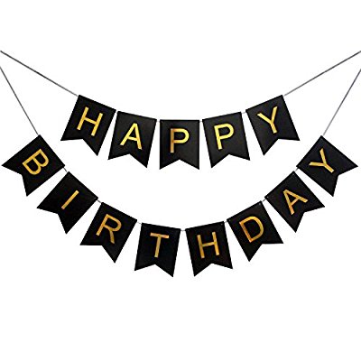 ธงประดับงาน Happy Birthday Letter Black / Item No. TL-S021
