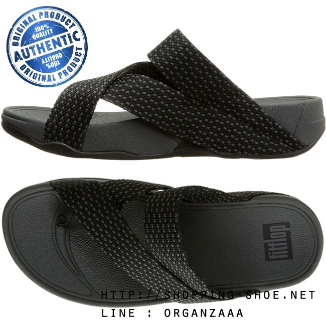 Fitflop Sling Weave Black / Dark Shadow ของแท้ นำเข้าจาก USA และ UK