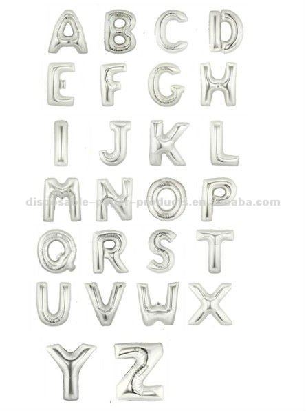 ลูกโป่งฟลอย์รูปตัวอักษร A สีเงิน ไซส์เล็ก 14 นิ้ว - A Letter Shape Foil Balloon Size 14" Silver Color