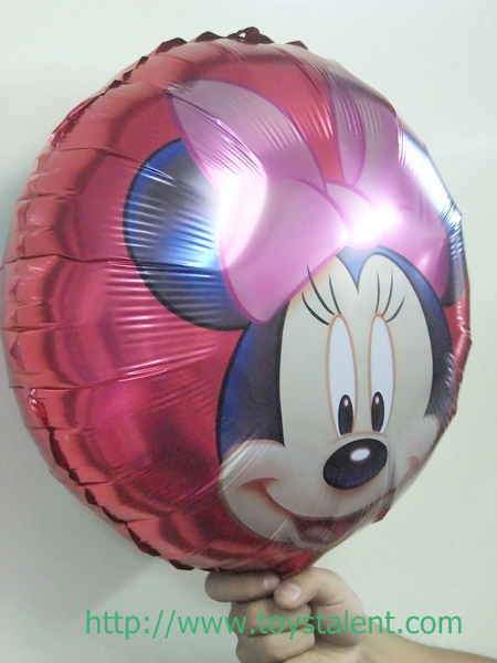 ลูกโป่งฟลอย์ทรงกลมพิมพ์ลายหน้ามินนี่เมาส์ ไซส์ 18" - Minney Mouse round Shape Foil Balloon / Item No.TL-A111