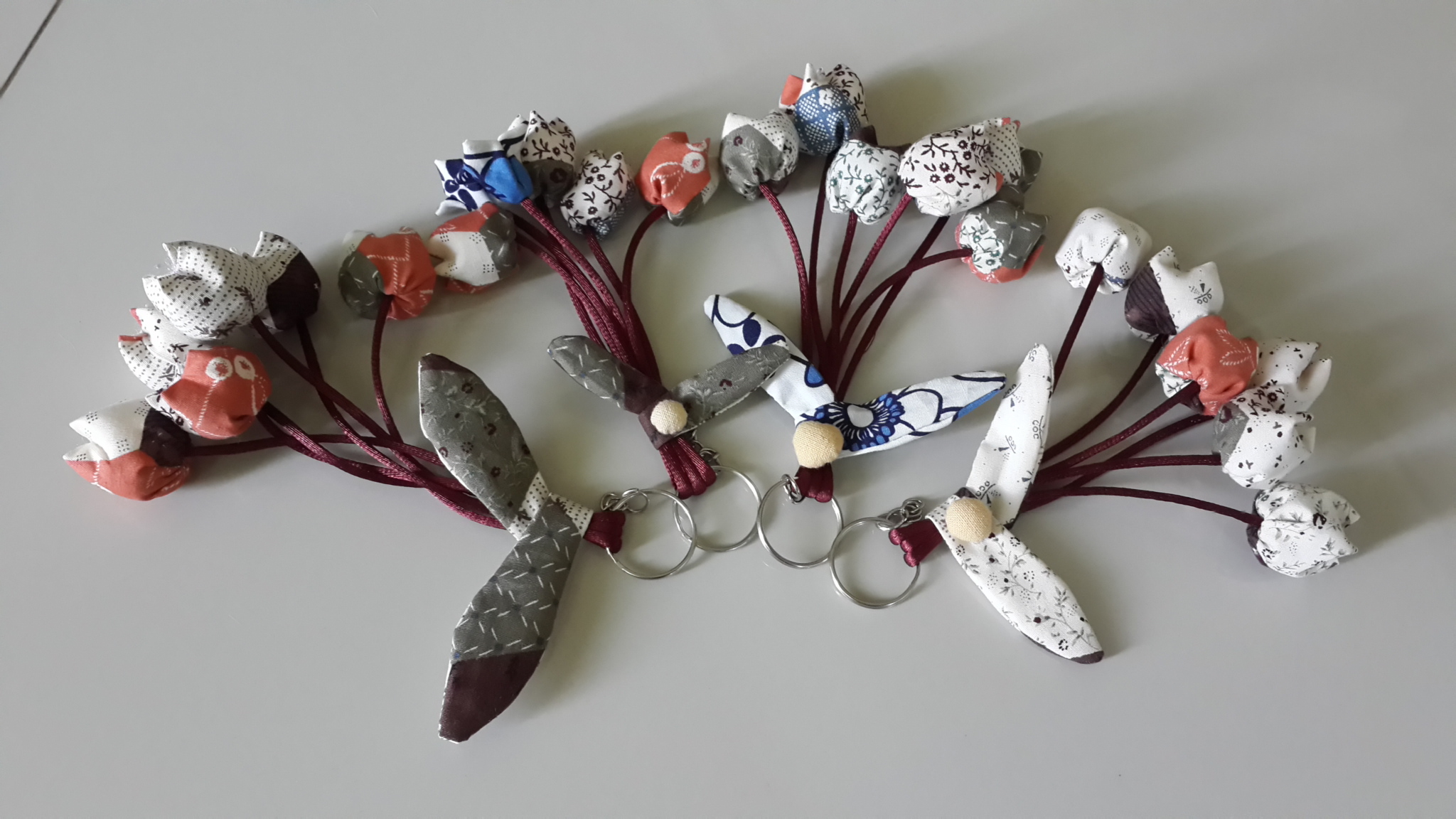 พวงกุญแจผ้า เซท 4 ชิ้น