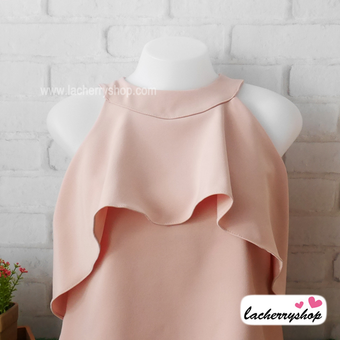 เสื้อผ้าแฟชั่น เสื้อทำงาน ผ้าฮานาโกะ สีขาว แขนกุด แต่งระบายอก สวยเปรี้ยวปนหวาน เว้าไหล่ แบบสวยมากๆค่ะ