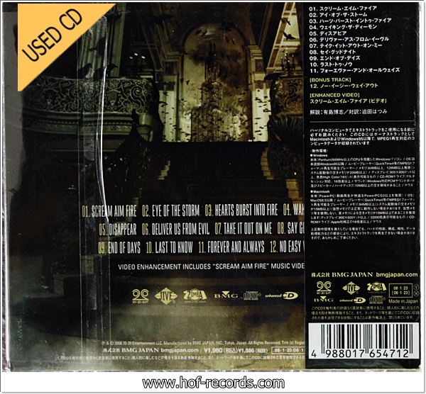 Bullet For My Valentine - Scream Aim Fire (Japan) Used Cd VG++