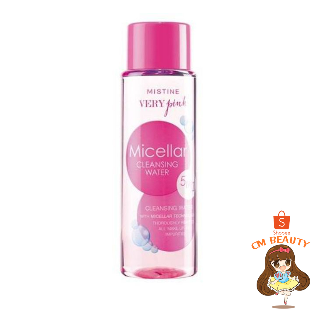 ล้างเครื่องสำอาง มิสทิน เวรี่ พิ้งค์ ไมเซล่า คลีนซิ่ง วอเตอร์ 150 มล. Mistine VERY PINK MICELLAR CLEANSING WATER