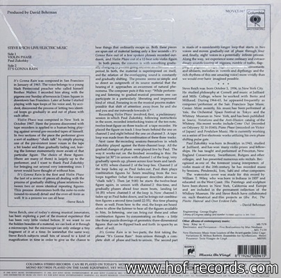 Steve Reich - Live Electric Music 1Lp N.