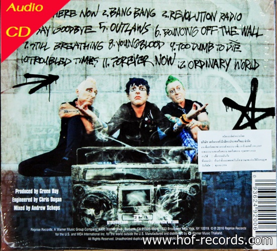 CD Greenday's - Revolution Radio ( Warner Music จัดจำหน่าย 1 CD )