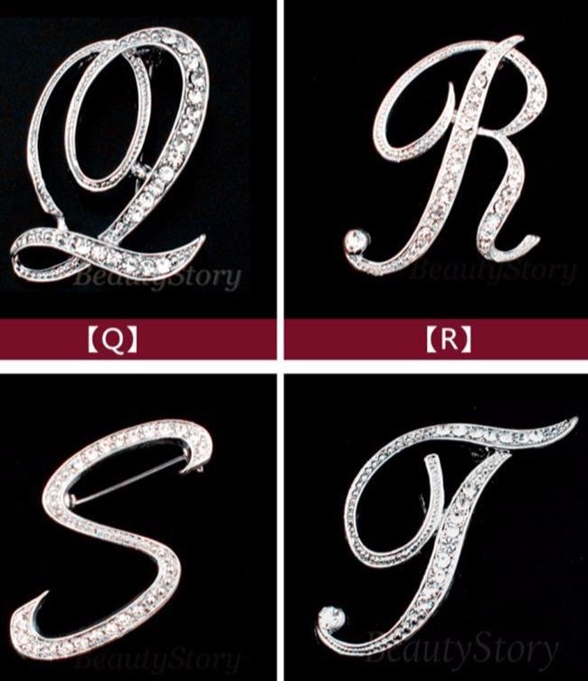 เข็มกลัด โซ่หมุดคล้องเสื้อ ดีไซน์พิเศษ สุดหรู ตัวอักษร โลโก้