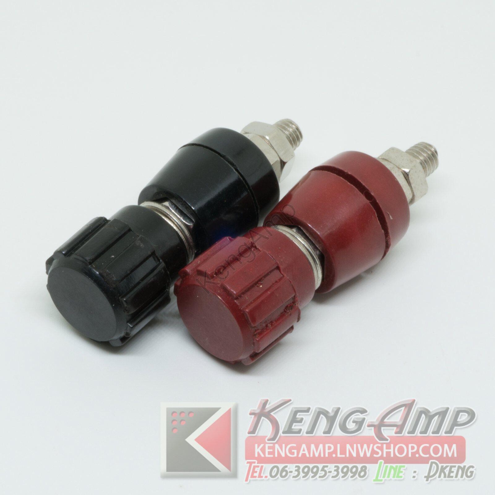 (1คู่) JS-107 ขั้วต่อขนาด M5x35 วัสดุเหล็กชุบนิกเกิล สำหรับเครืองเชื่อม อินเวอร์เตอร์ แบตเตอรี่