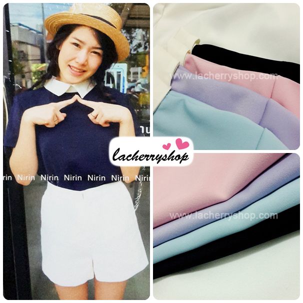 เสื้อแฟชั่น เสื้อทำงาน ผ้าฮานาโกะ สีเหลือง พาสเทล สดใส คอปกเก๋ๆ แบบยอดนิยม สินค้าคุณภาพ ราคาไม่แพง