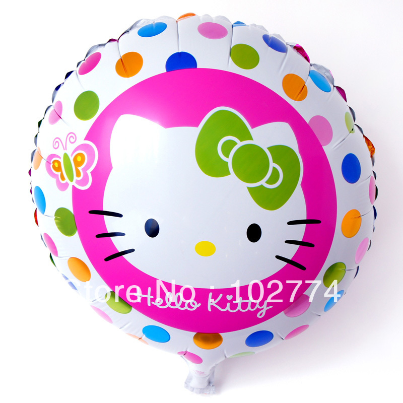 ลายการ์ตูน Hello Kitty ทรงกลม (แพ็ค10ใบ) / Item No. TL-A035