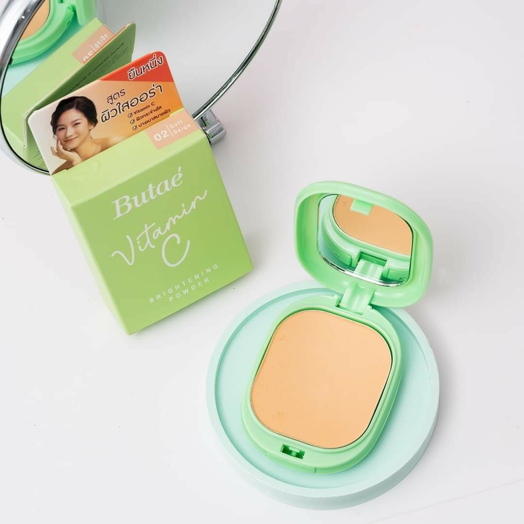 แป้งบูเต้ (ตลับเขียว แบบใหม่) Butae VITAMIN C Double Moisture Powder