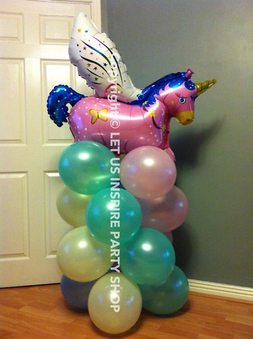 Pink Unicon Shape Foil Balloon - บอลลูนม้ายูนิคอร์นสีชมพู/ Item No.TL-B014