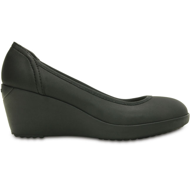 Crocs Women’s Marin ColorLite Wedge - Black ของแท้ Outlet ไทยและอเมริกา