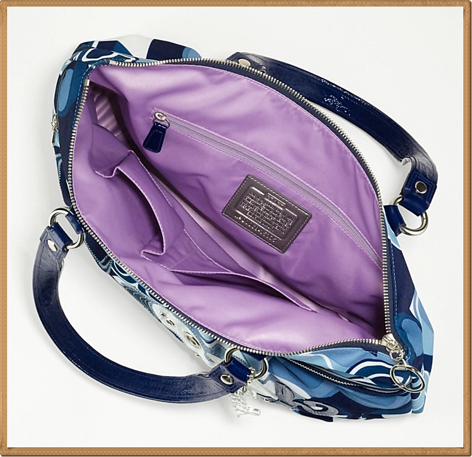 Coach Poppy Pop C Denim Glam Tote 15375