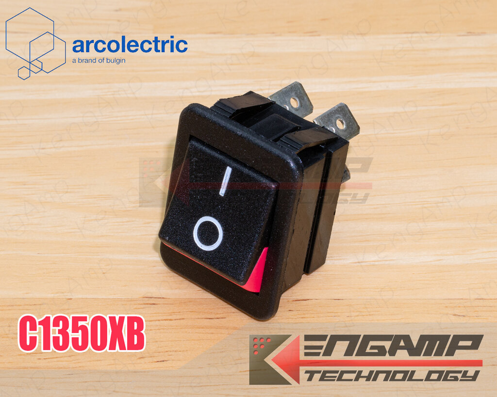 (1ตัว) [SW] สวิตซ์เพาเวอร์แอมป์ Wartech NPE ARCOLECTRIC ENGLAND C1350XB 16(8)A 250Vac