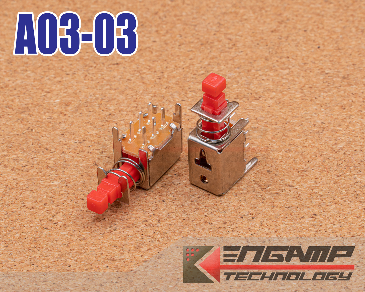 (10ตัว) [SW] A03-03 สวิตซ์กดติด-กดดับ ส่วนมากใช้ในปรีรถยนต์