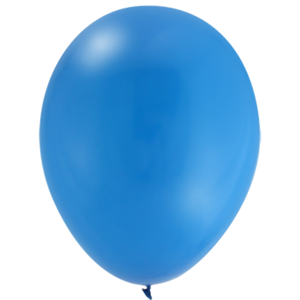 ลูกโป่งกลม สีน้ำเงิน ไซส์ 10 นิ้ว แพ็คละ 10 ใบ (Round Balloons Size 10" - Standard Deep Blue Color)