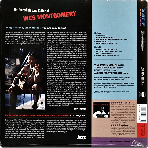 Wes Montgomery - The Incredible Jazz Of Guitar 1Lp New