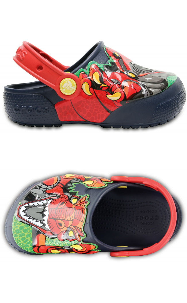 Crocs Fun Lab Lights Clog - Robosaur Rex ของแท้ Outlet ไทยและอเมริกา