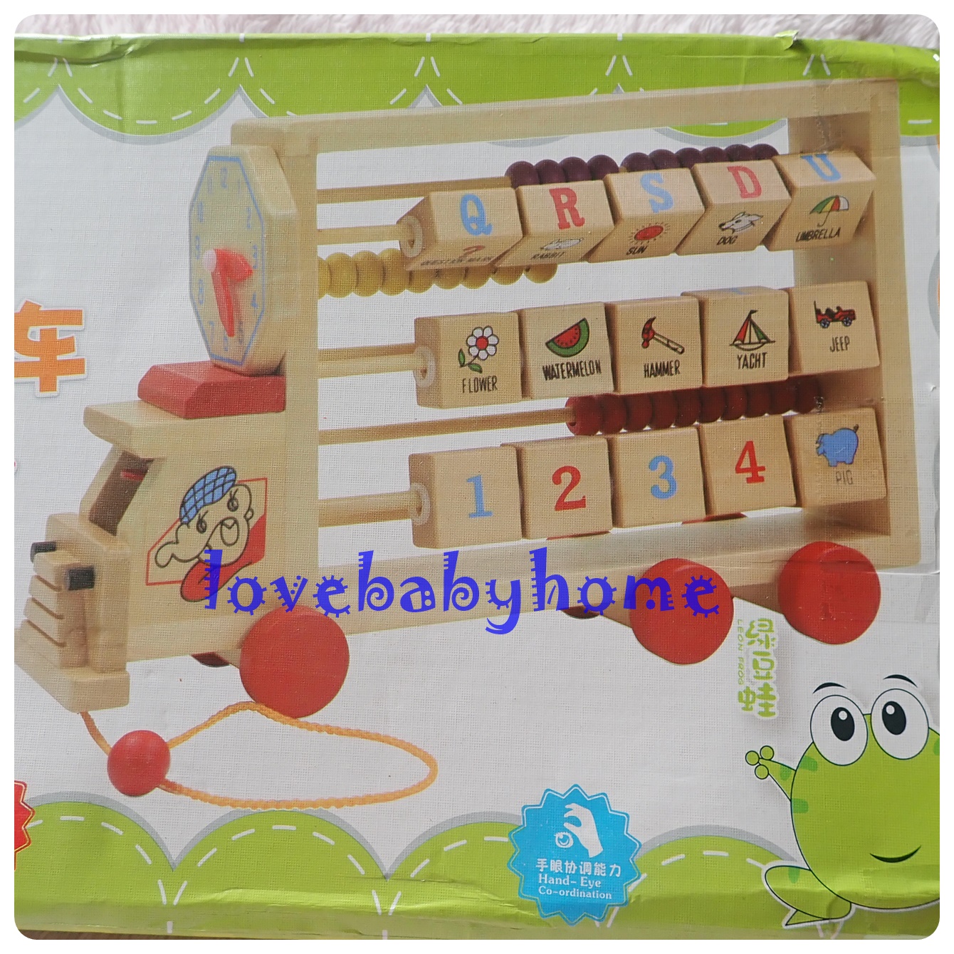 รถบล็อกการเรียนรู้ สอนนาฬิกา ลูกคิด ตัวเลขตัวอักษร