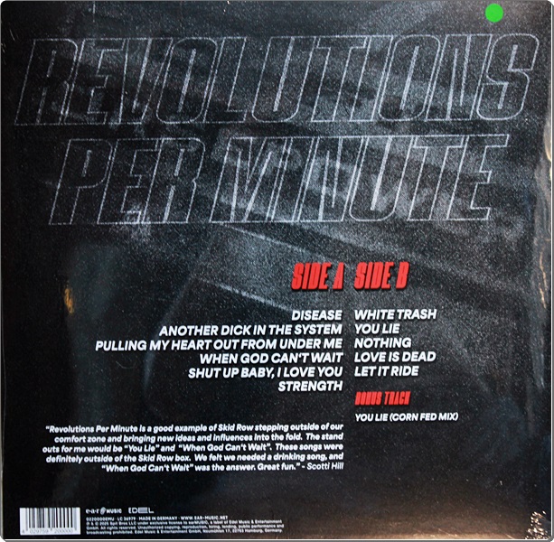 Skid Row - Revolutions Per Minute 1Lp New